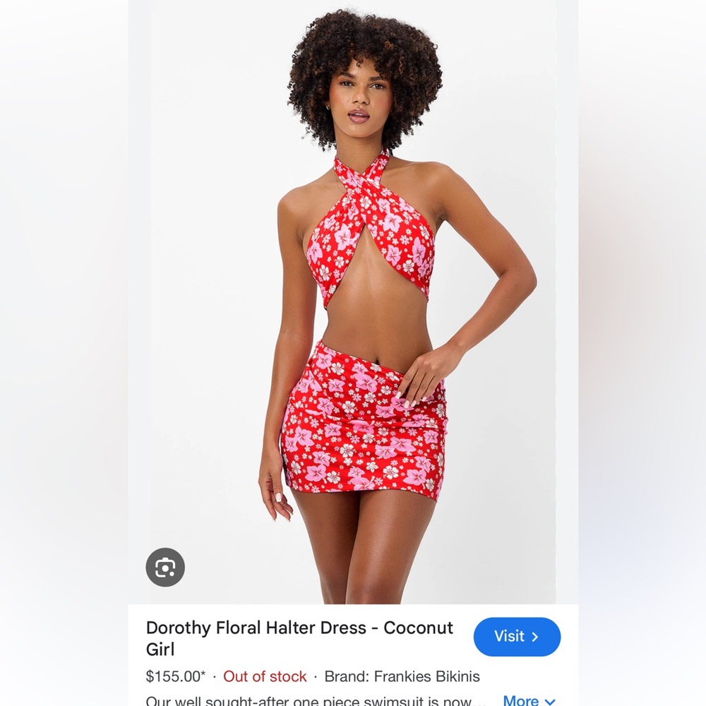 Frankie's Bikinis Pink and White Floral